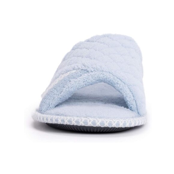 No Box MukLuk Women Sally Micro Chenille Scuff Slippers Blue M (7-8) $40 1C436 - Picture 5 of 6